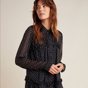 Haven Ruffled Polka Dot Tunic (Anthropologie)